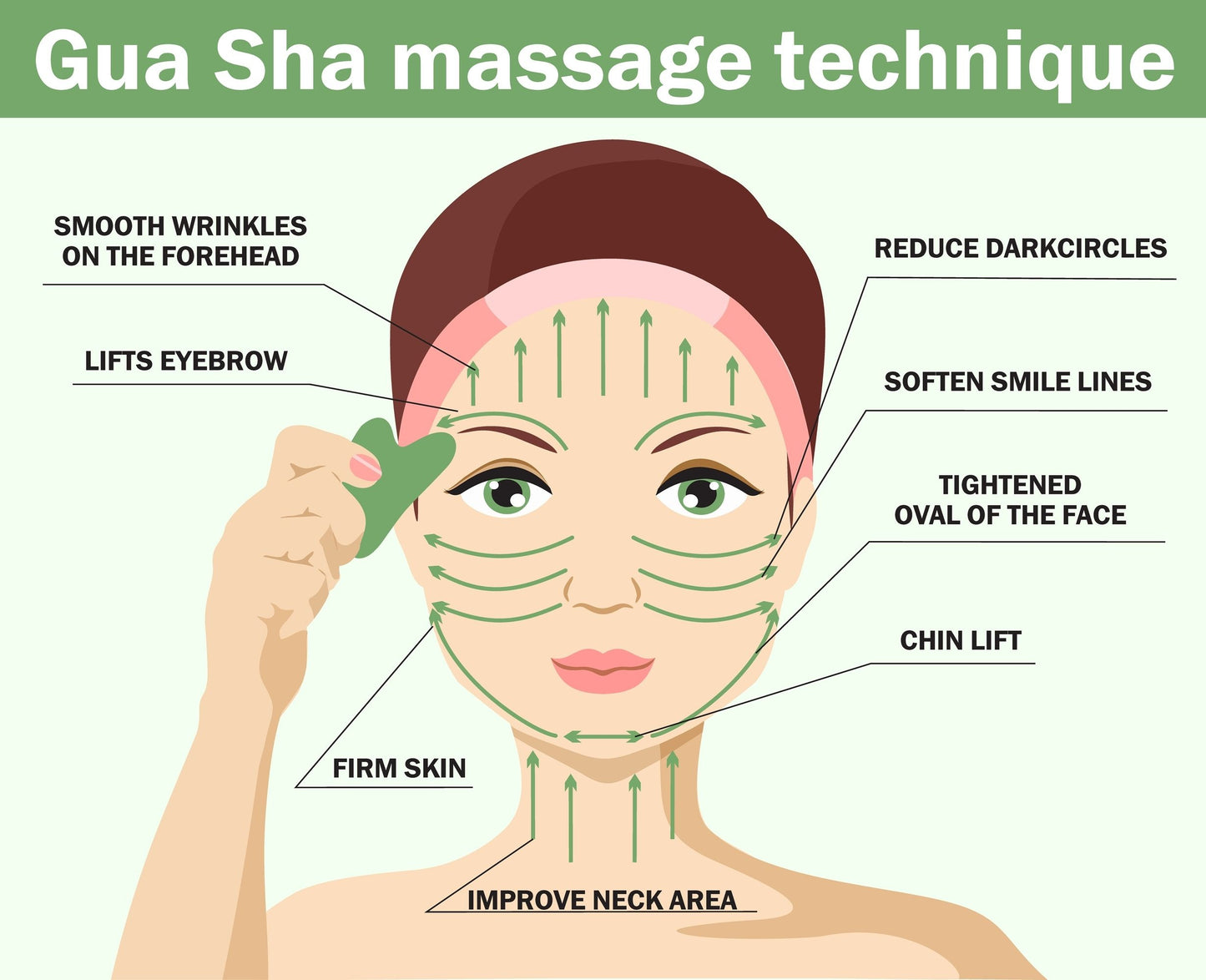 Rose Quartz Gua Sha Massage Tool
